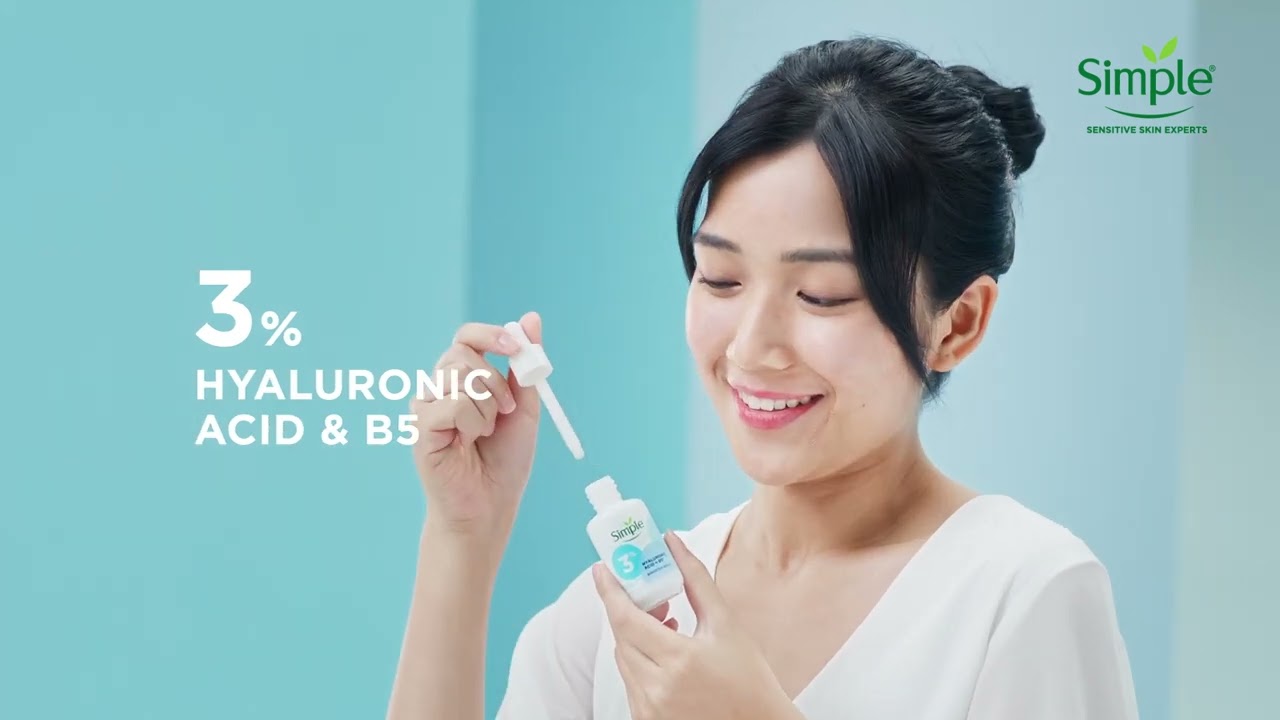 NEW Simple Booster Serum 3% Hyaluronic Acid & Vitamin B5 | Lasting Hydration & No Harsh Chemicals