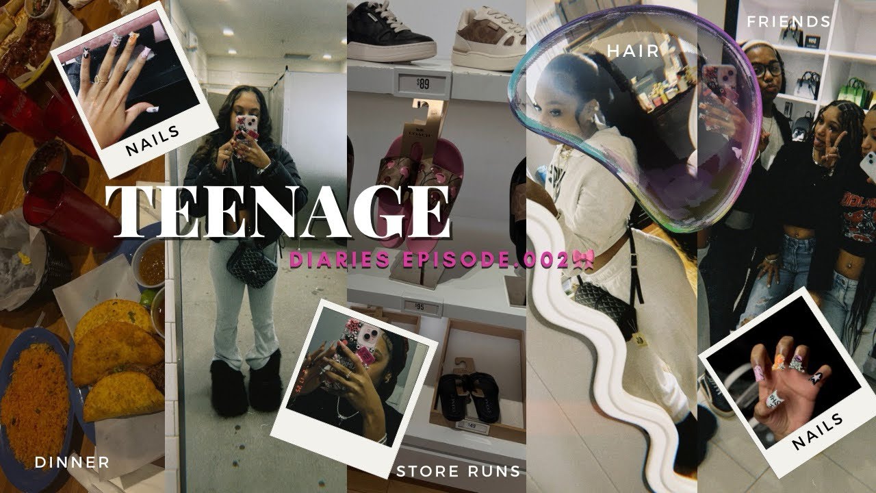 TEENAGE DIARIES EP.2 🎀|| Hair, Nails, Store runs, Dinner, Chitchat, Friends🫧|| KIMBERLY KIMM🍒