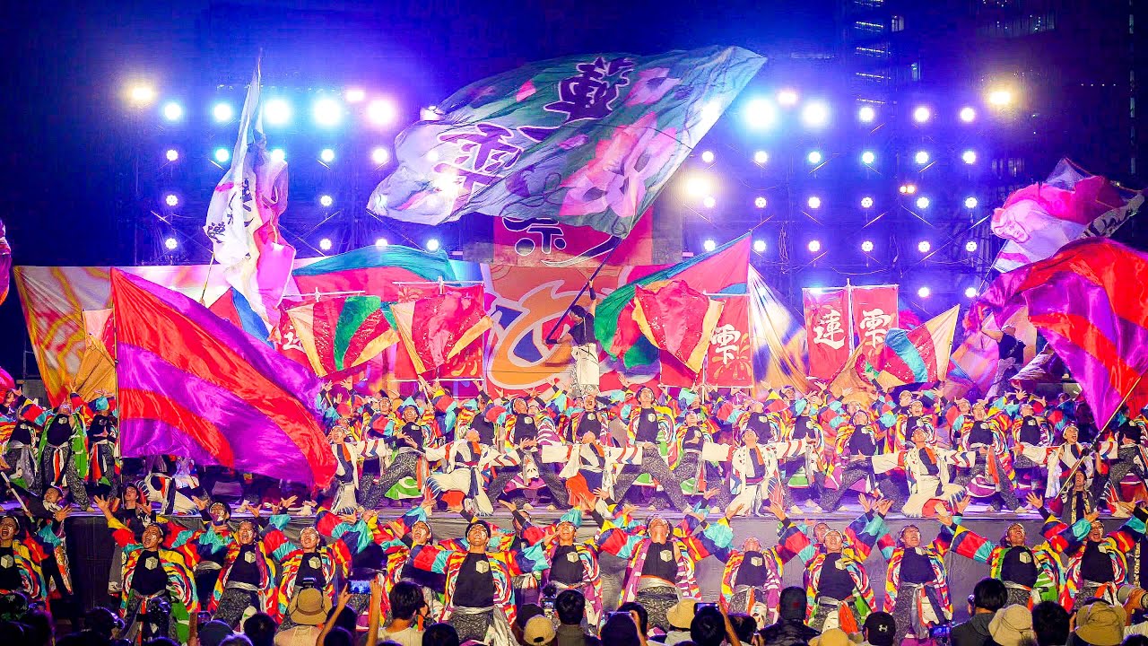 [4K] 岡山うらじゃ連蓮雫 【第24回受賞チーム演舞】　こいや祭り 2024 土曜日 中夜祭