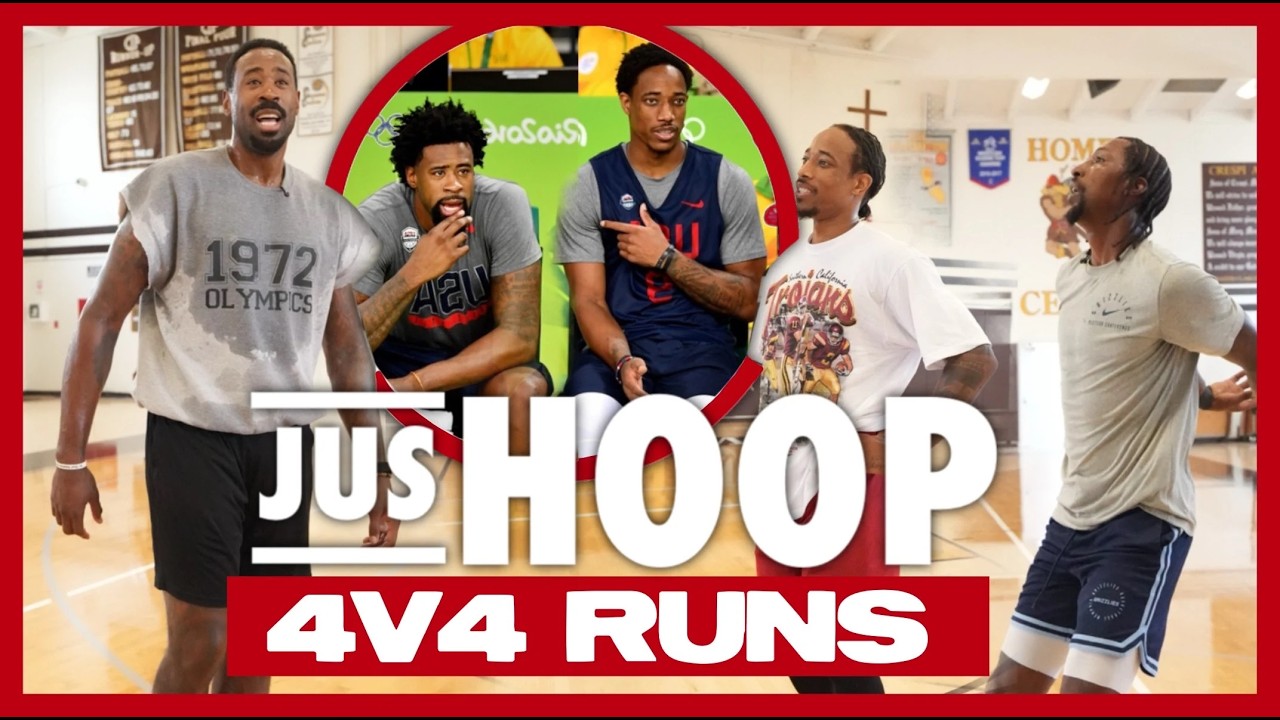NBA Vets DeMar, DeAndre, KCP, and Delon Turned up the intensity at Jus Hoop Runs!