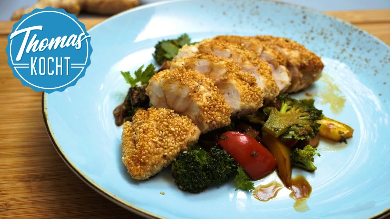Teriyaki Sauce selber machen - Sesam Hühnchen / Thomas kocht