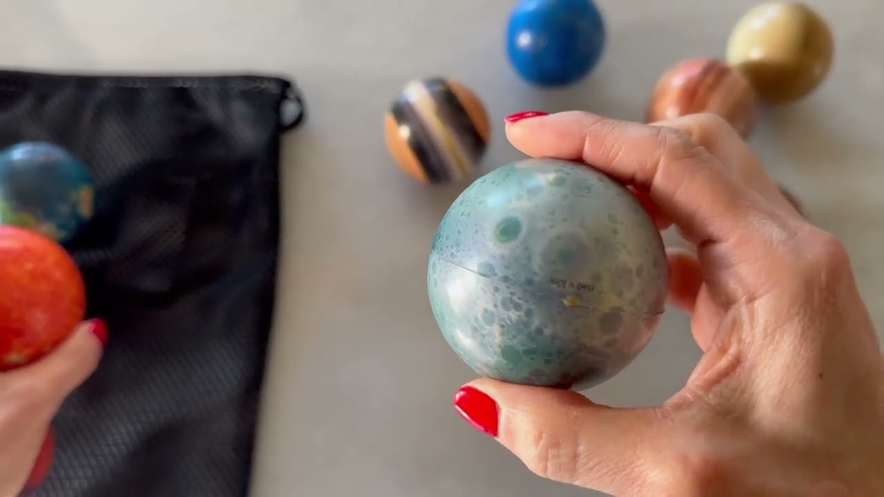 Solar System Stress Ball for Kids and Adult 11 Piece, with mesh Storing Bag, Anti Stress Solar Plane