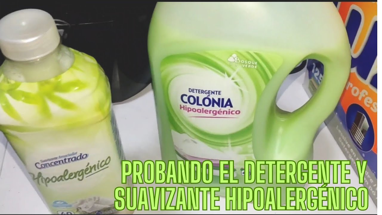 PROBANDO EL DETERGENTE COLONIA Y SUAVIZANTE HIPOALERGENICO BOSQUE VERDE (MERCADONA)