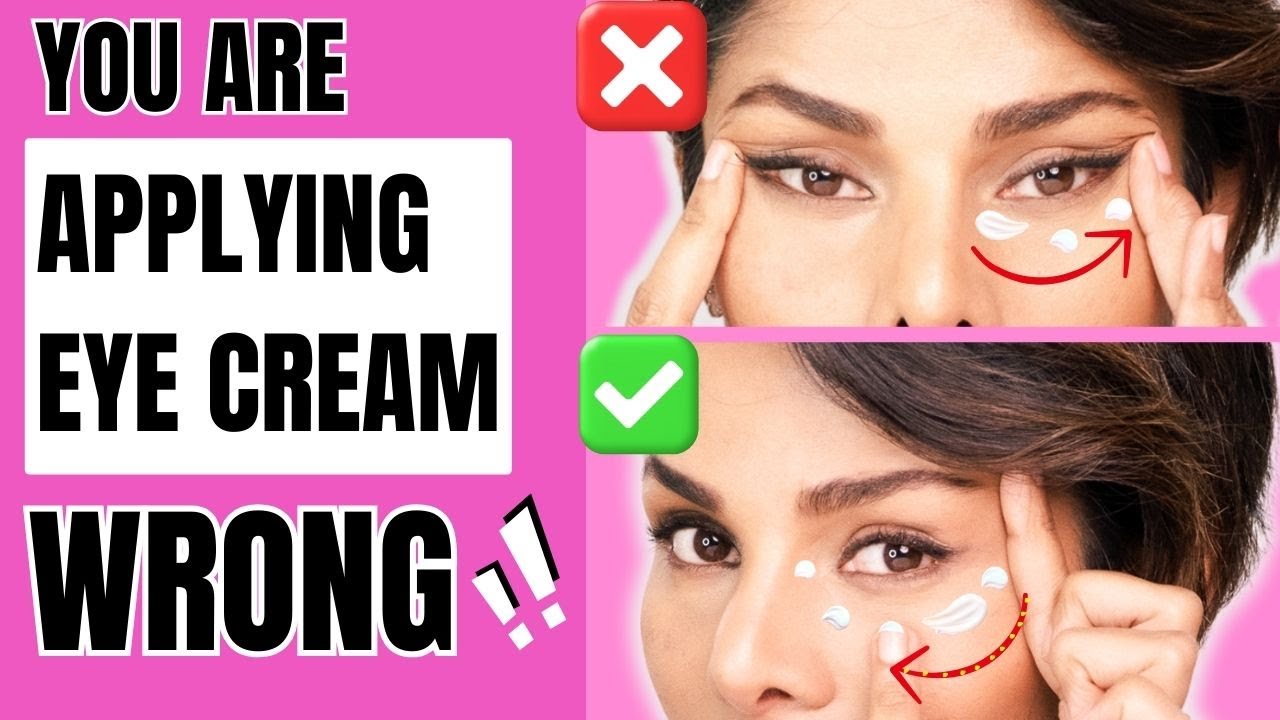 How to APPLY EYE CREAM CORRECTLY/ Eye Massages to Transform Crows Feet, Dark Circles and Puffiness