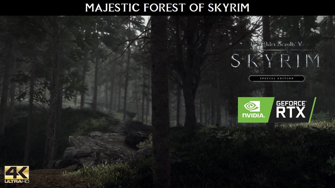 SKYRIM SE Ultra Modded 2021 4K - NOLVUS NATURAL LIGHTING v4 - MAJESTIC FORESTS OF SKYRIM | RTX 3090
