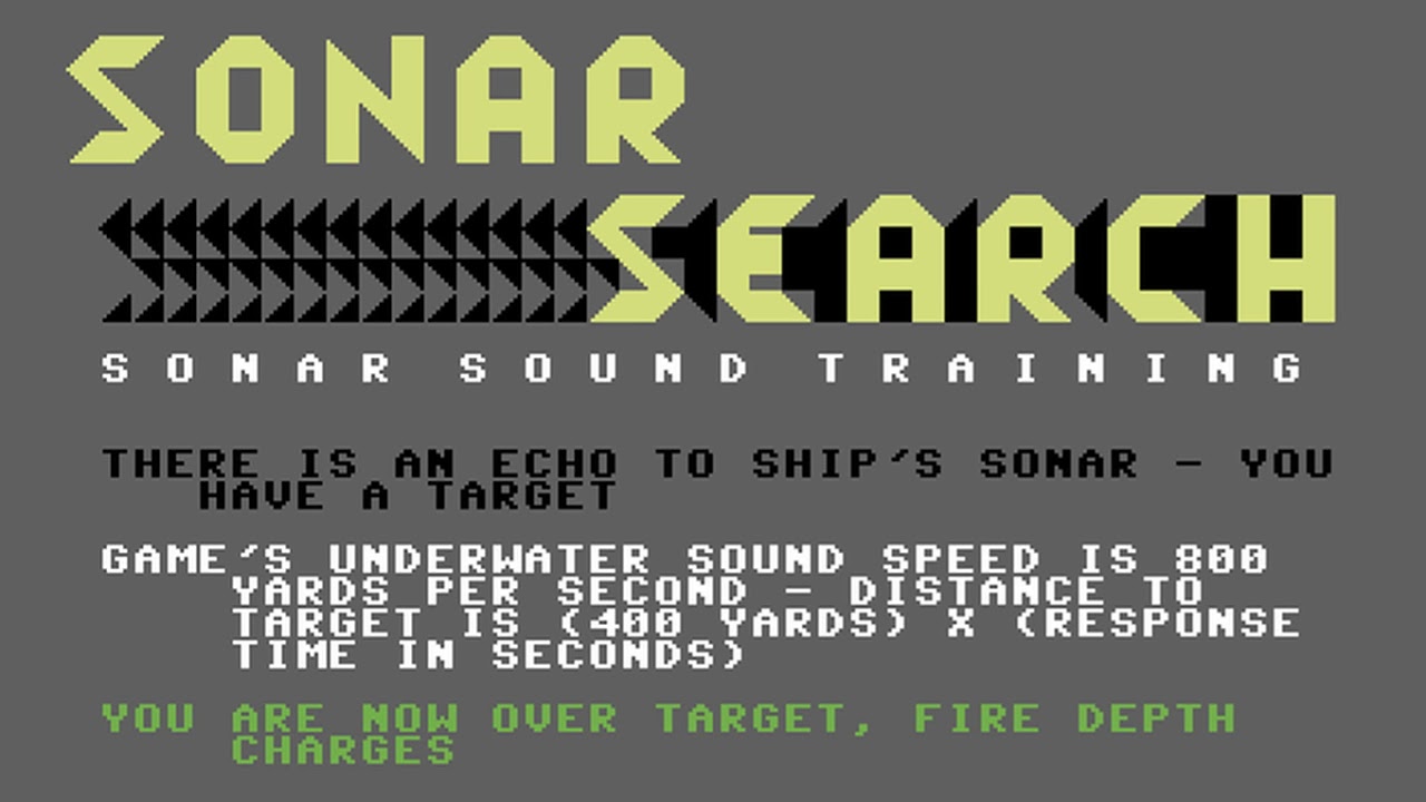 C64 Game: Sonar Search