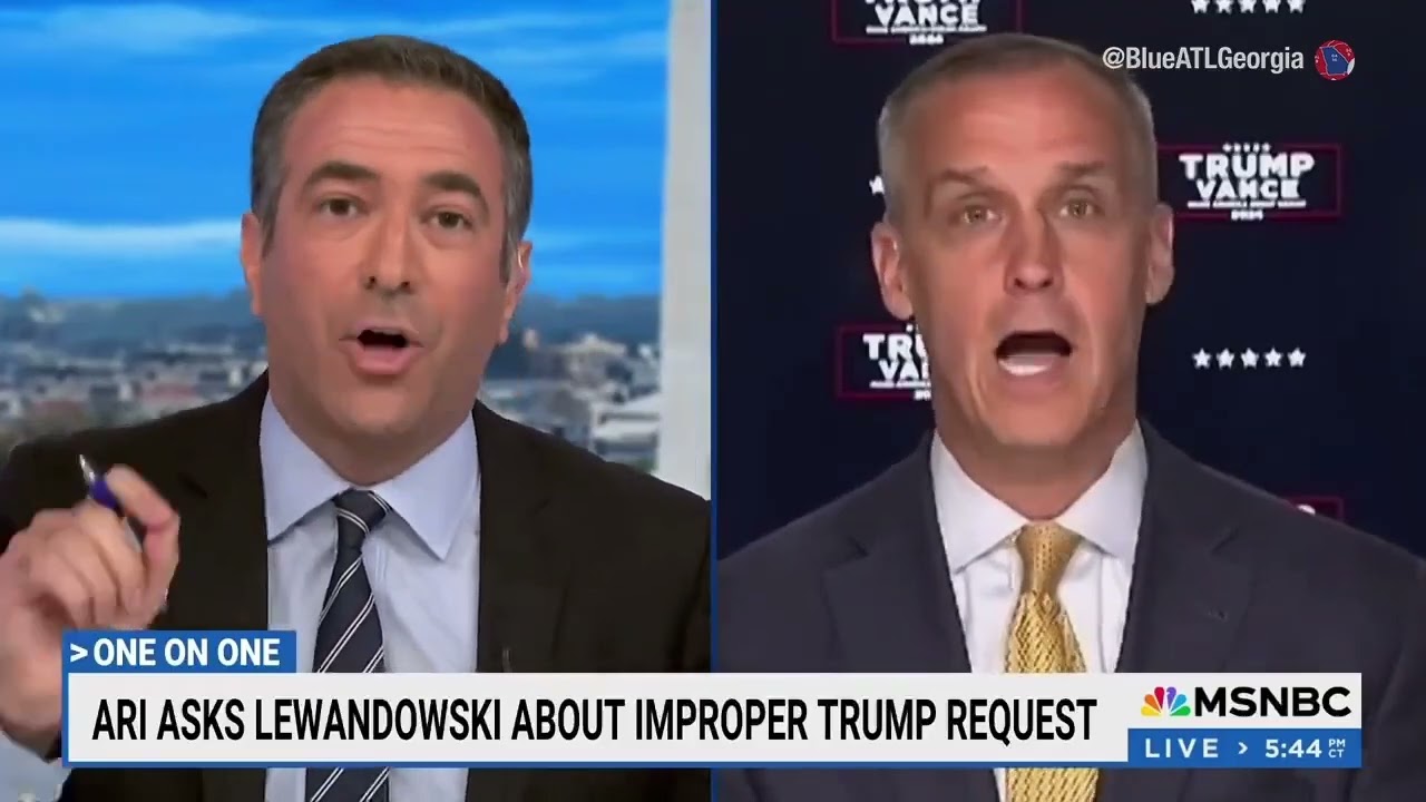 MSNBC's Ari Melber threatening Corey Lewandowski with a defamation suit.