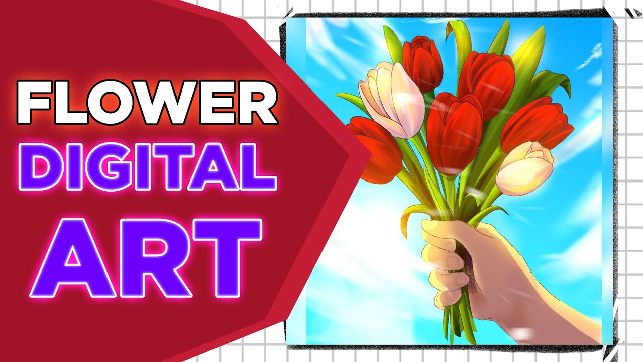 Flower Digital Art in Photoshop for Beginners