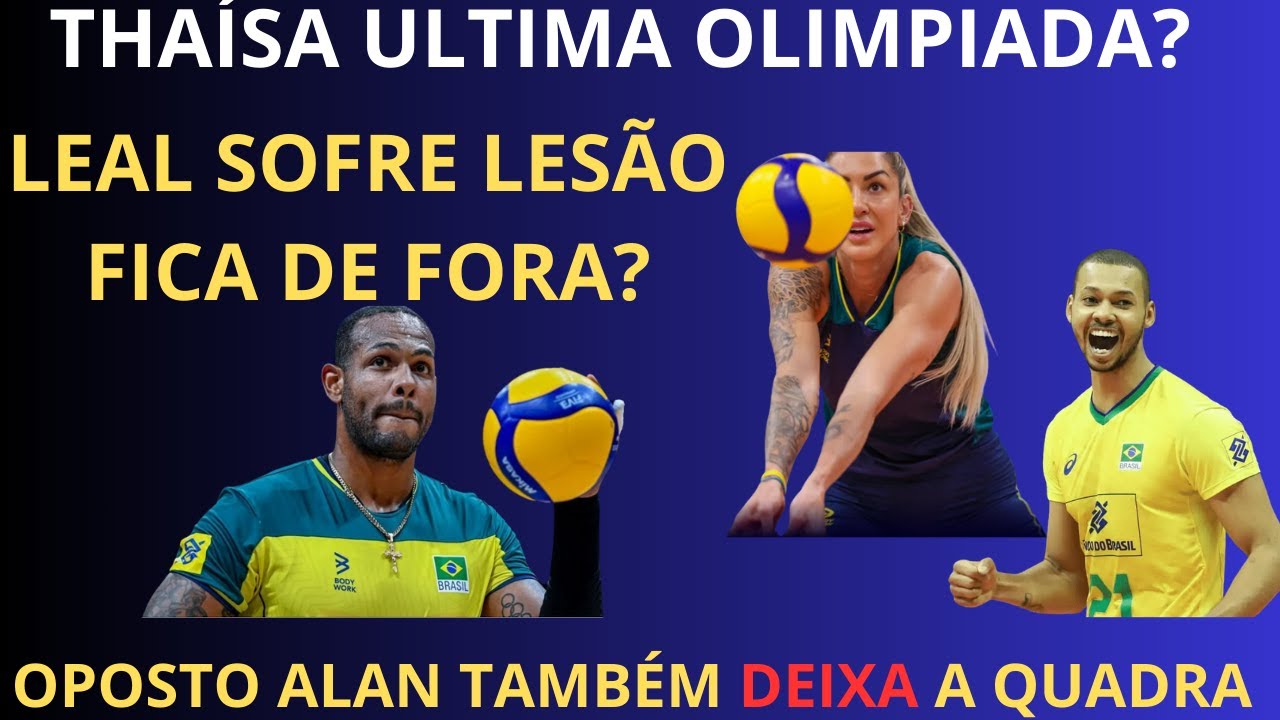 LEAL SOFRE LESÃO EM TREINO PARA PARIS SELEÇÃO VÔLEI