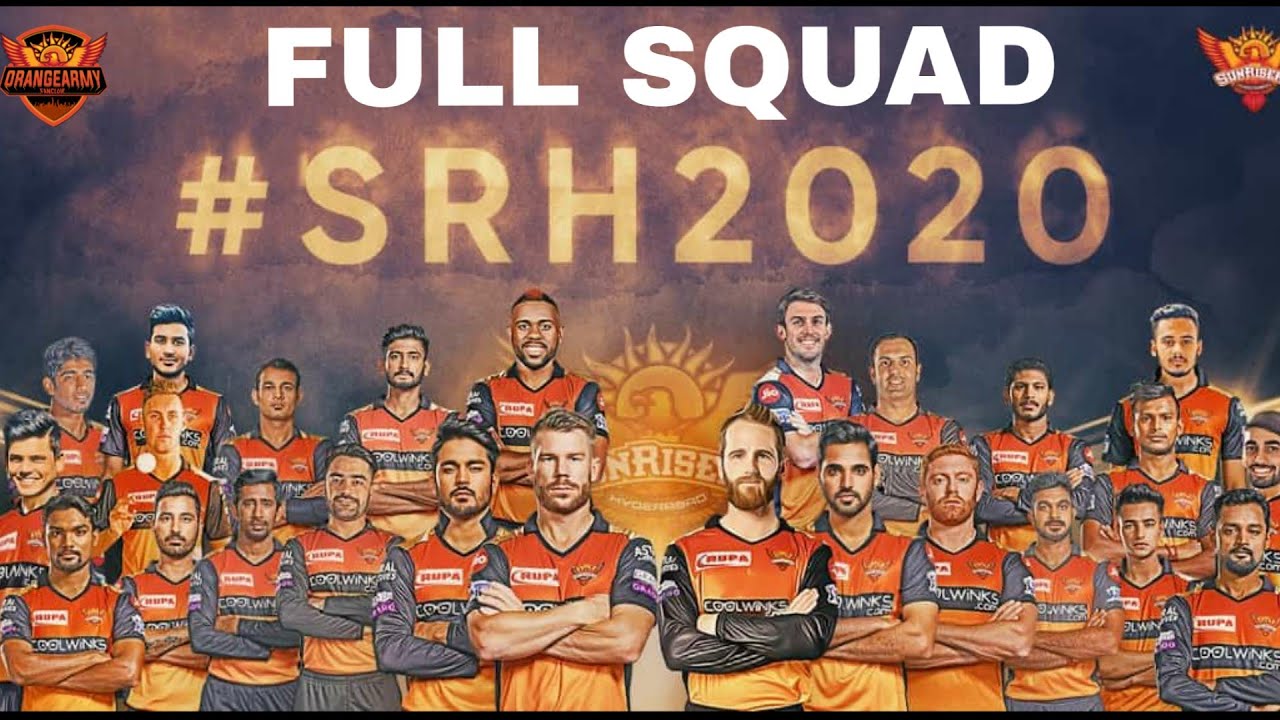 SUNRISERS HYDERABAD |FULL SQUAD 2020| SRH FAN T.V