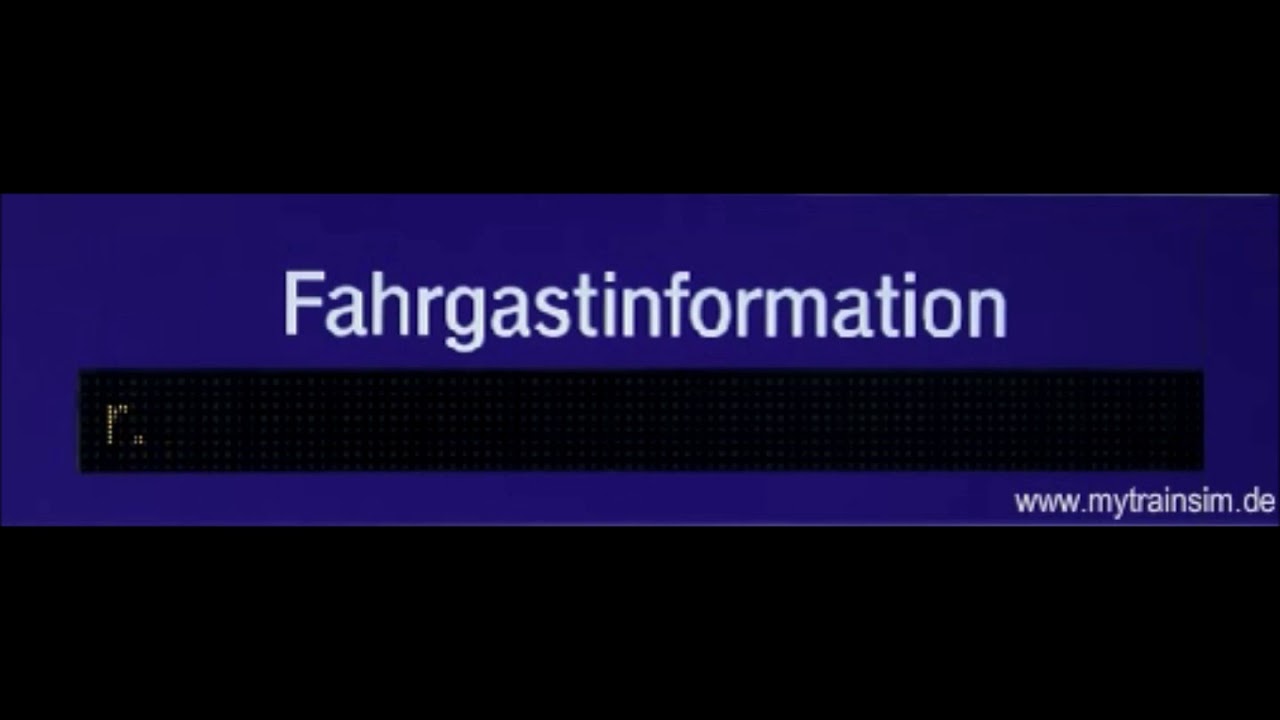 Ansagen aus diversen Fahrgastinformationen Teil 1