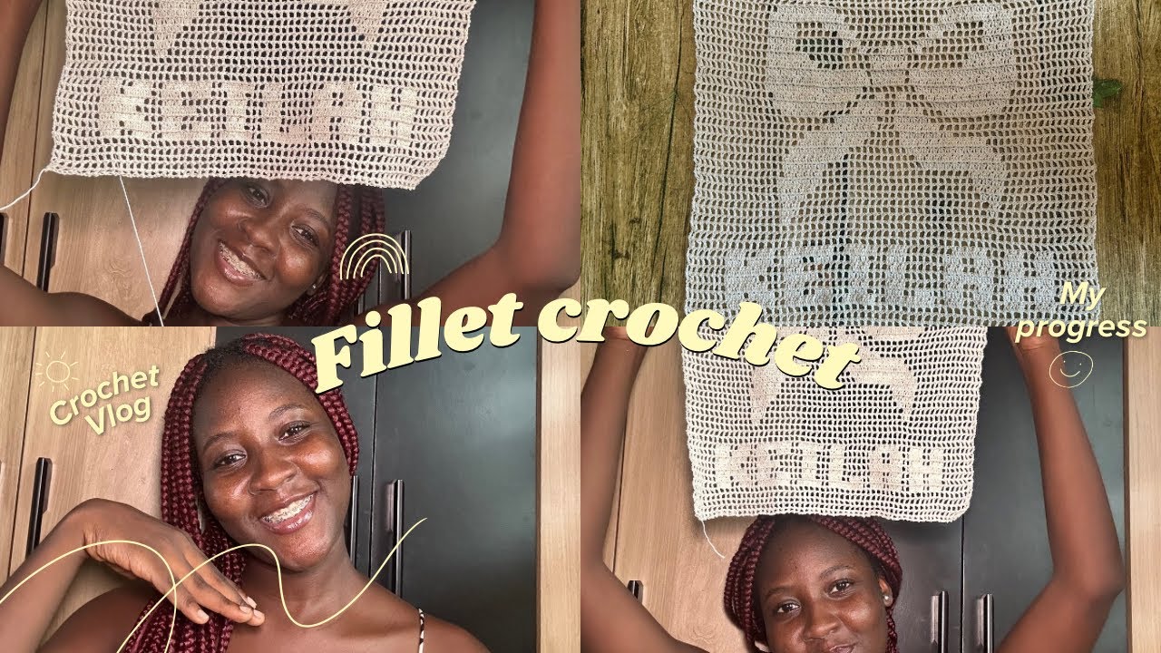 I tried filet crochet for the first time!!!! How did I do?