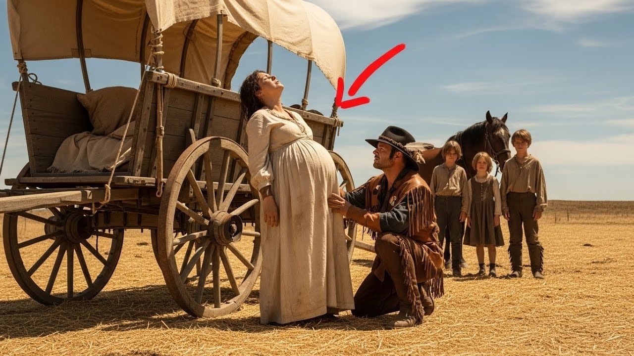 “Get On My Horse… Now!” The Warrior Said, Seeing The Pregnant Widow Collapse Pulling Her Wagon Alo