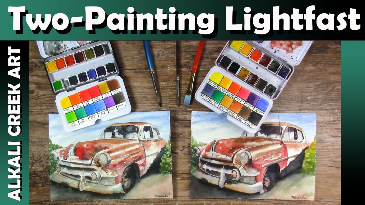 Comparing Paul Rubens Watercolors to Schpirerr-Farben.  What Does a Painting Look Like After Months?