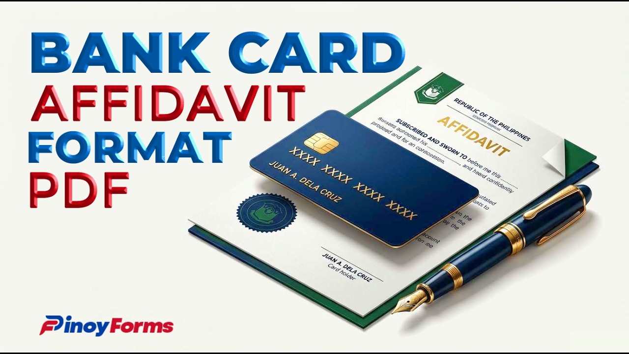 Best Bank Card Affidavit Format PDF: Paano Palitan ang Nawalang ATM (2026 Guide) 💳