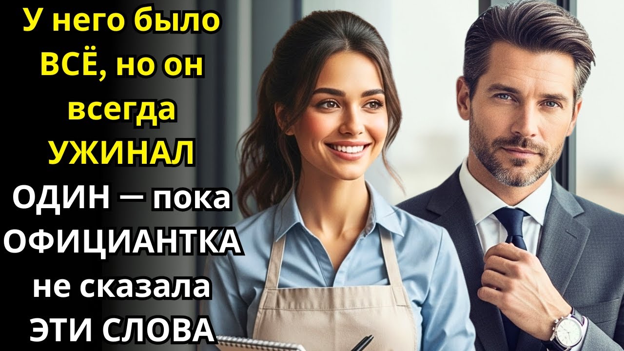 У него было ВСЁ, но он всегда УЖИНАЛ ОДИН — пока ОФИЦИАНТКА не сказала ЭТИ СЛОВА