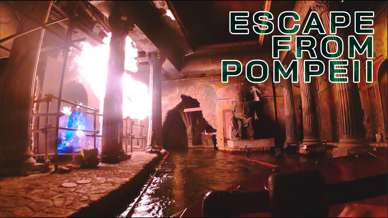 Escape from Pompeii On Ride POV - Busch Gardens Williamsburgh