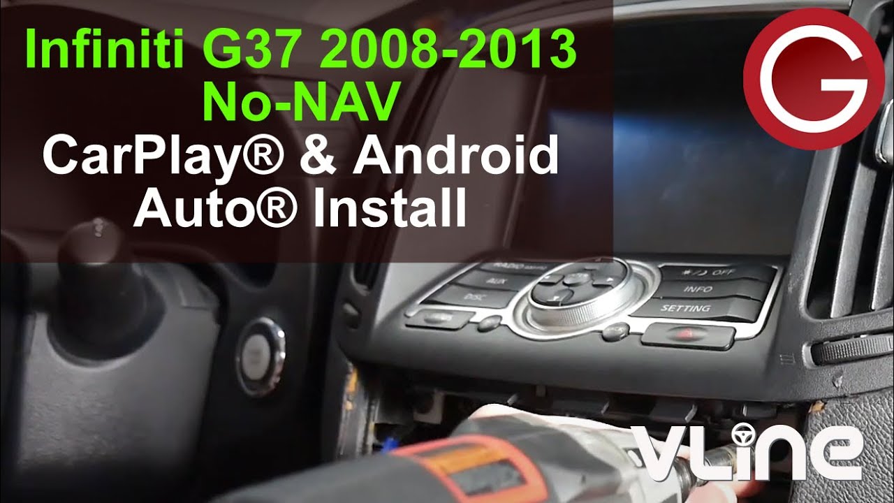 Как добавить CarPlay Android Auto на Infiniti G37 G37S G35 G35S 2008-2013 без навигации | Установ...