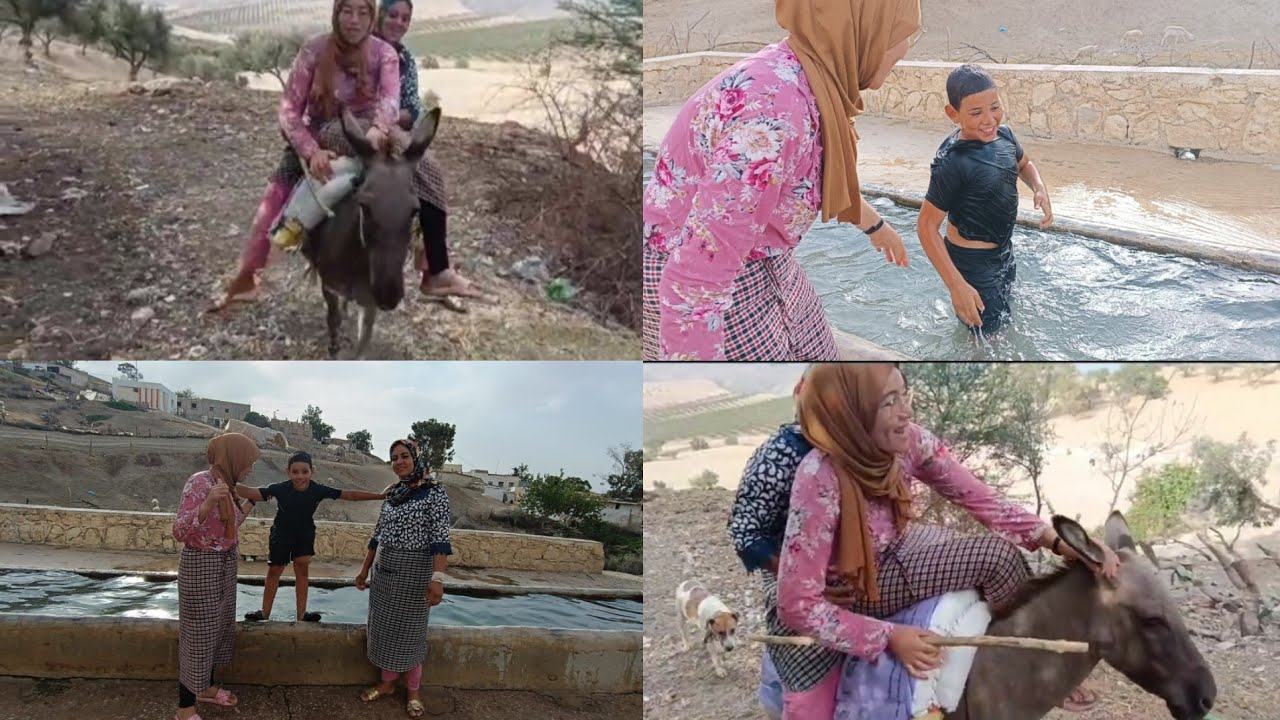 اكبر طيحة لفاطمة وخديجة على الحمار 🤣😄والمفاجأة فالعين🤔