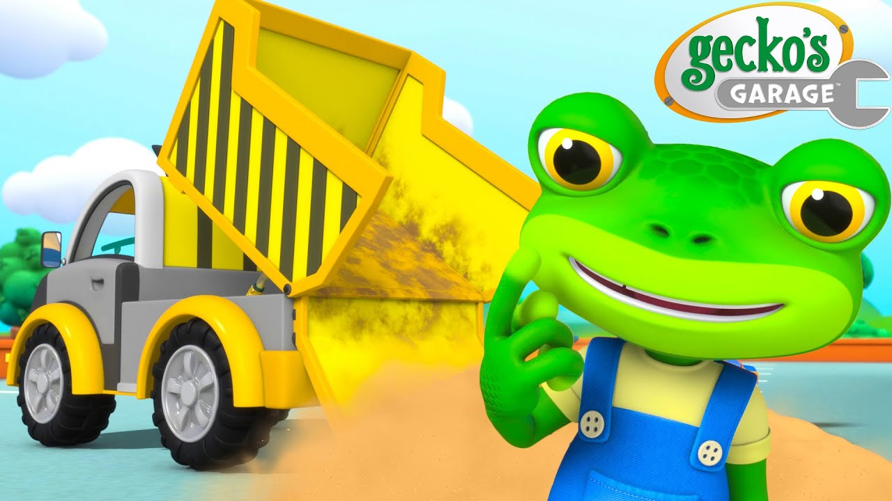 The Dump Truck Slide | Max the Monster Truck | Truck and Bus Cartoon | Gecko's Garage