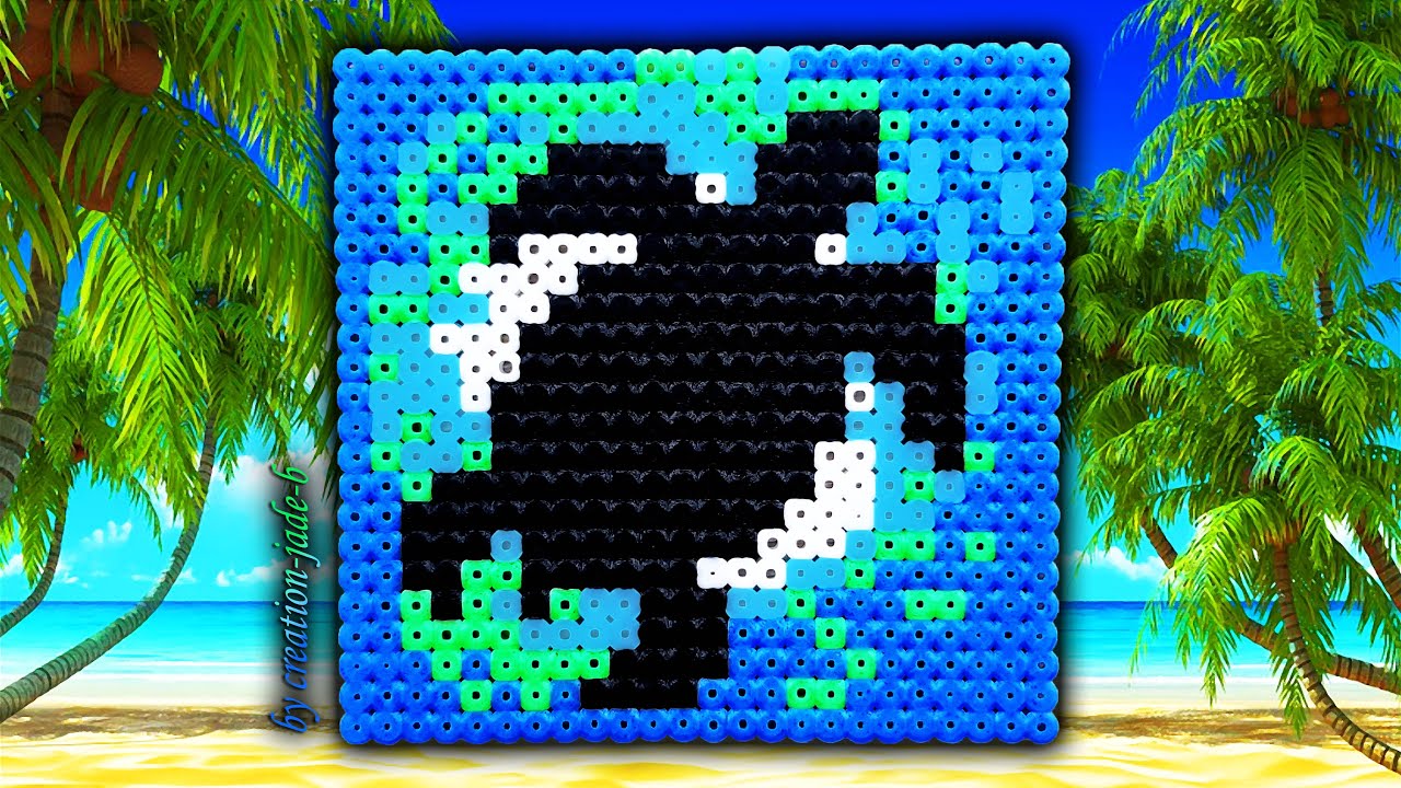 🌊 Tuto Perles à repasser (Hama) - 🐢Tortue de l'océan (Silhouette) ! 💦