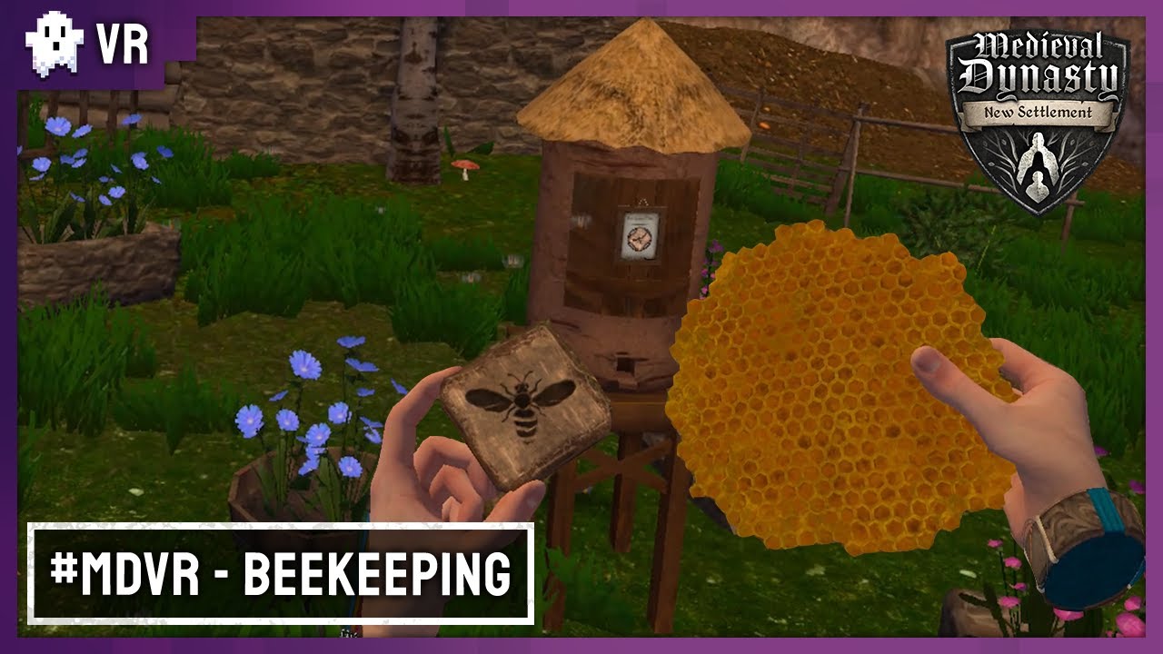 Medieval Dynasty New Settlement - Beekeeping Gameplay VR - Meta Quest 3