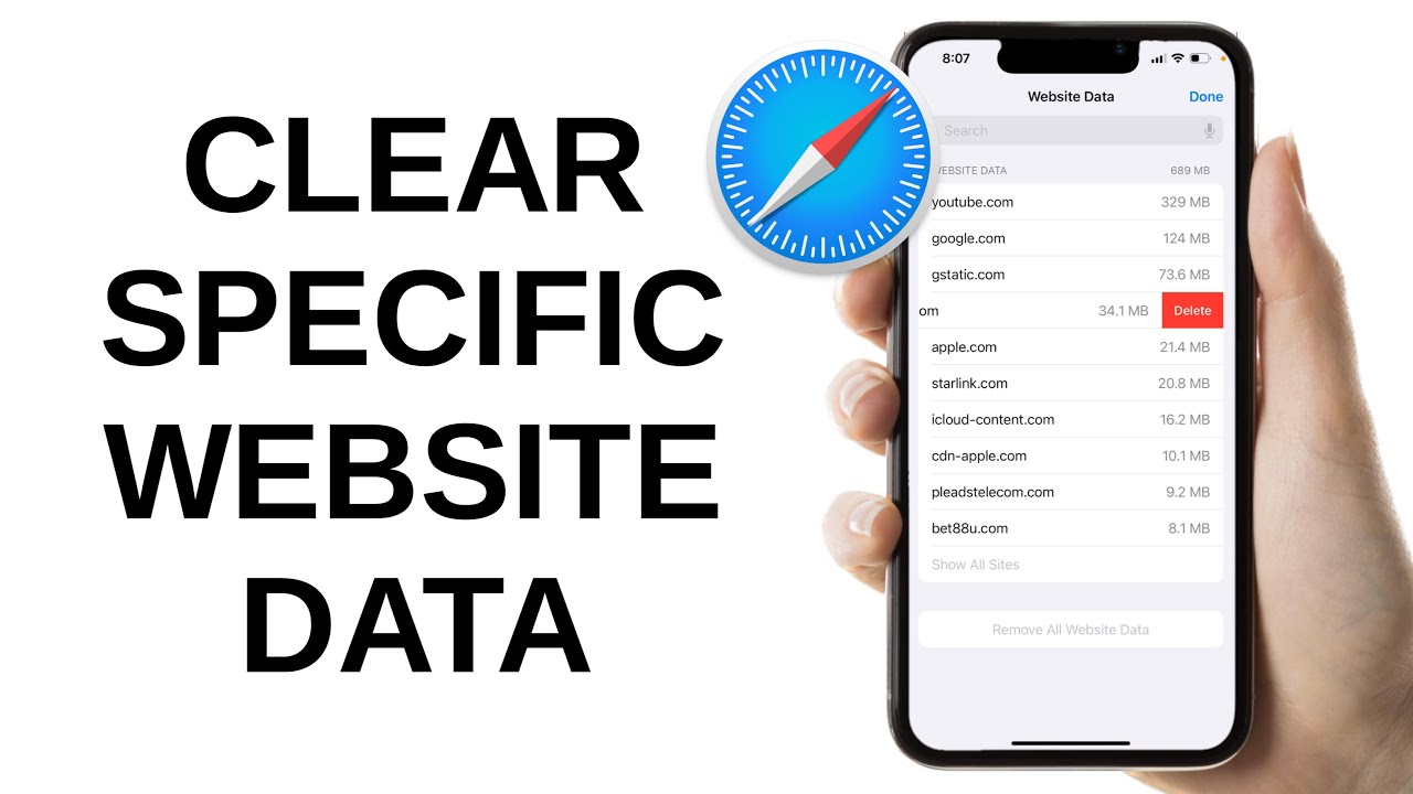 How to Clear Data of A Specific Website in Safari