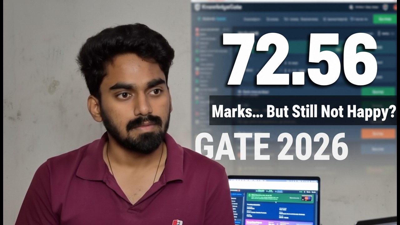 72.56 Marks in GATE CSE | Expectation vs Reality | My Honest Journey #gate2026 #ajeetvortex