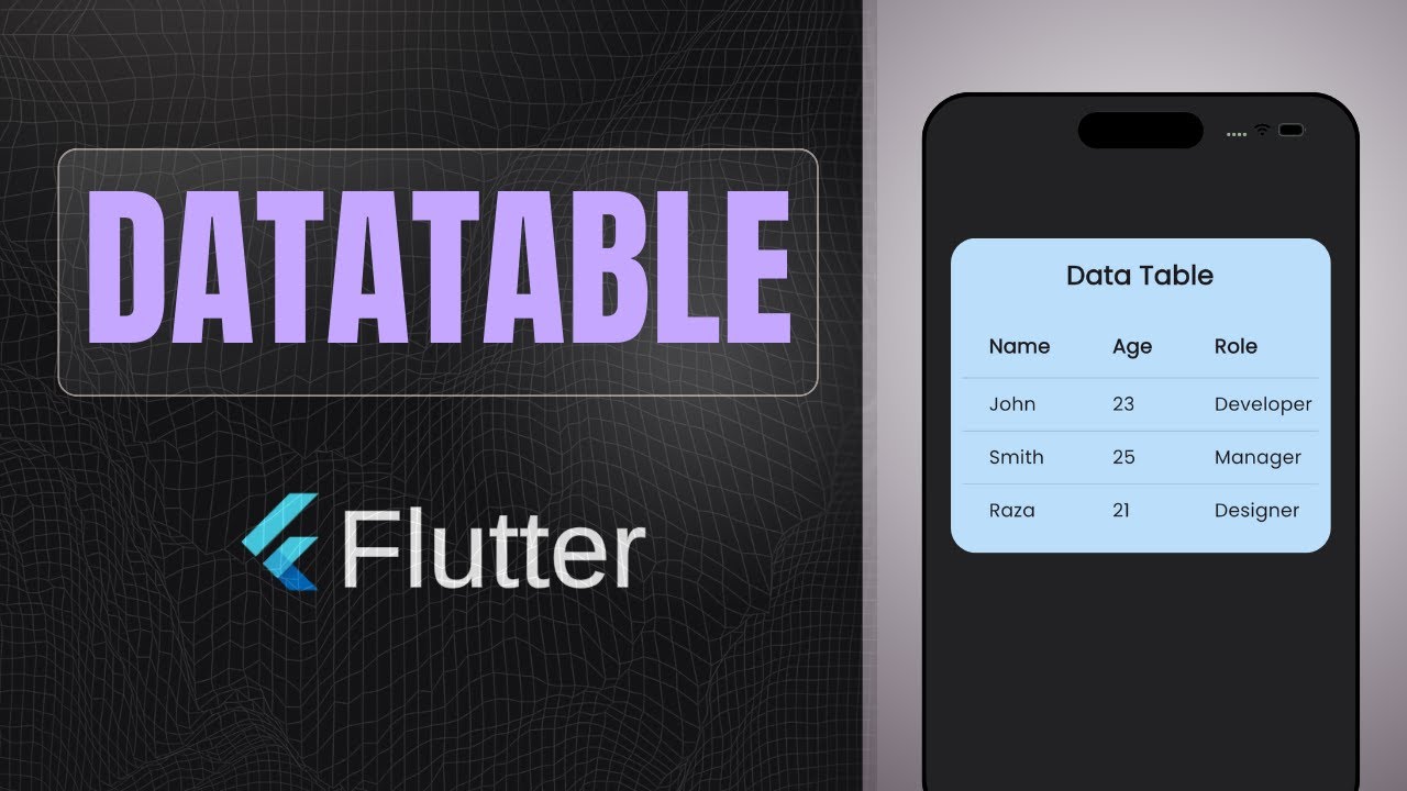 DataTable widget | Flutter