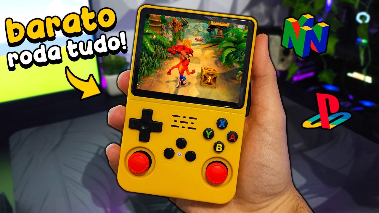 COMPREI o Melhor Console Portátil BARATO de 2025! (R36S)