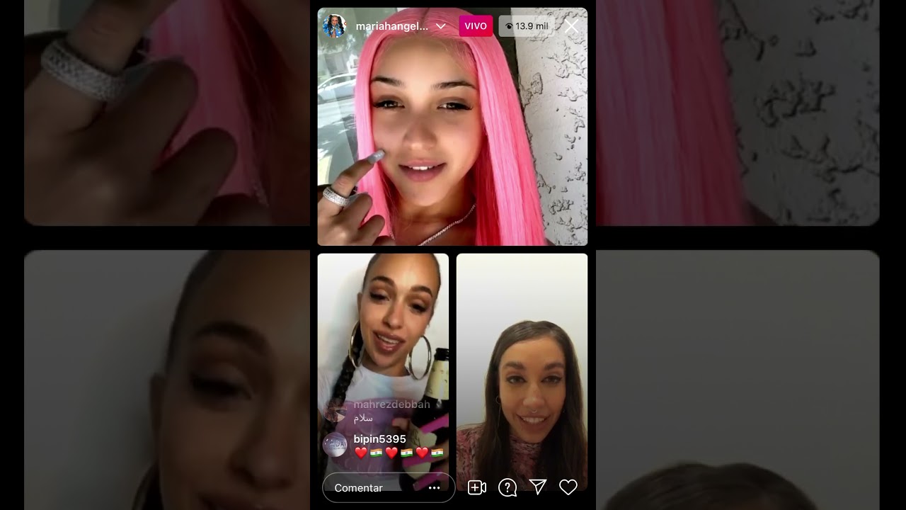 MARIAH ANGELIQ, BAD GYAL Y MARIA  BECERRA- INSTAGRAM LIVE COMPLETO