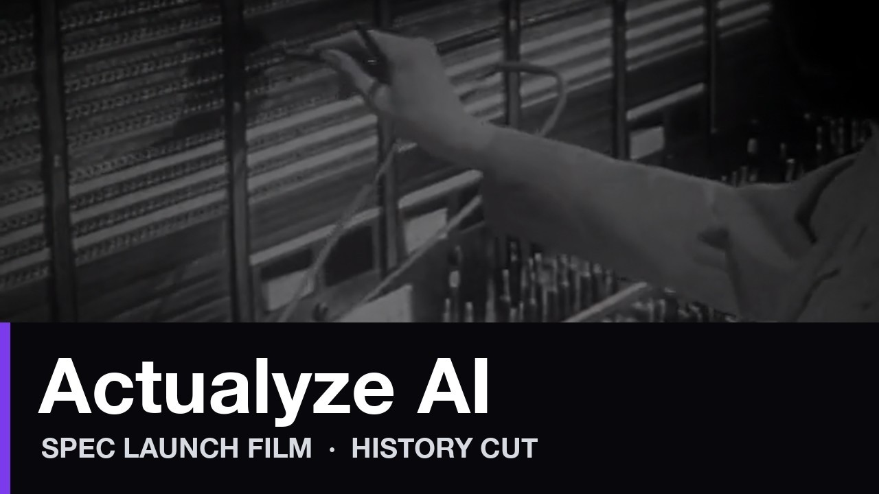 Actualyze AI: a launch film (history cut) | spec work by creative.media.studio