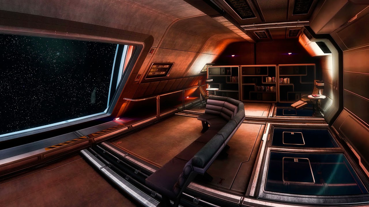 Space Sounds for Relaxation (8 Hours) White Noise Spaceship Ambience | Starship