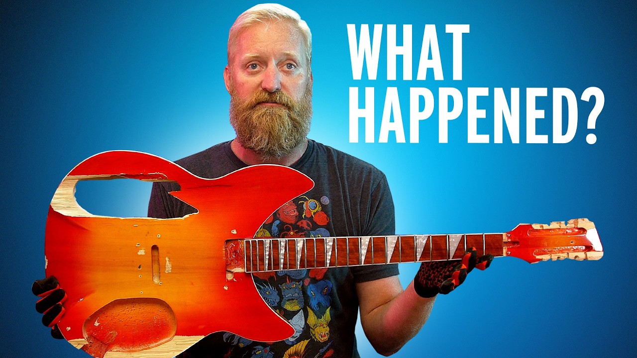 oh no. what happened to this guitar?