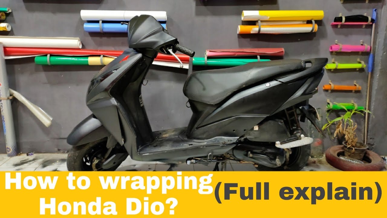 Honda Dio Matt black vinyl sticker Wrapping | Wrappersngl | Nagercoil