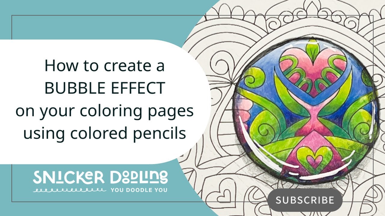 Step-by-step guide: How to easily draw colorful bubbles and water droplets with colored pencils
