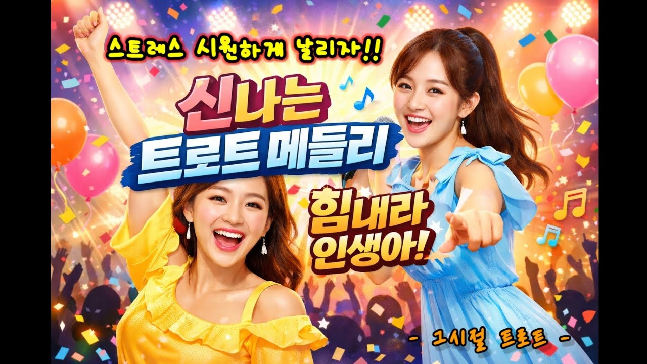 스트레스 날려버리는 신나는 트로트 메들리 《힘내라 인생아!》-그시절 트로트-