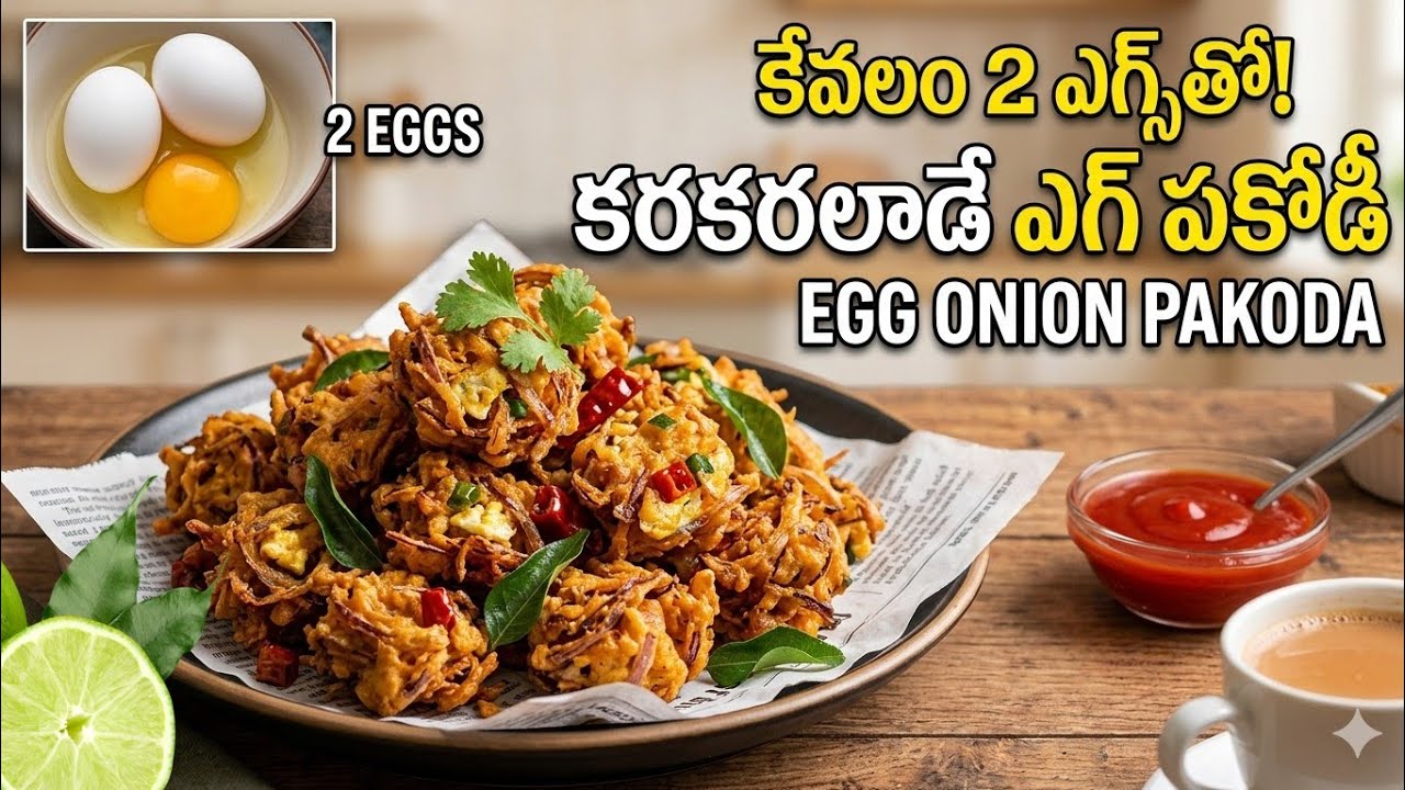 సాయంత్రం పూట వేడివేడి స్నాక్ ఎగ్ఉల్లిపాయ పకోడీ ఇలా చేస్తే ప్లేట్ ఖాళీ అవ్వాల్సిందే|Crispy Egg Pakodi
