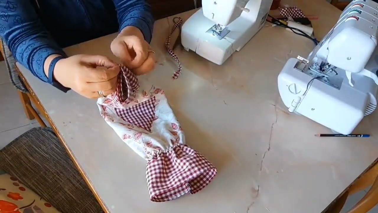 خياطة حامل اكياس البلاستيك. طريقة سهلة.