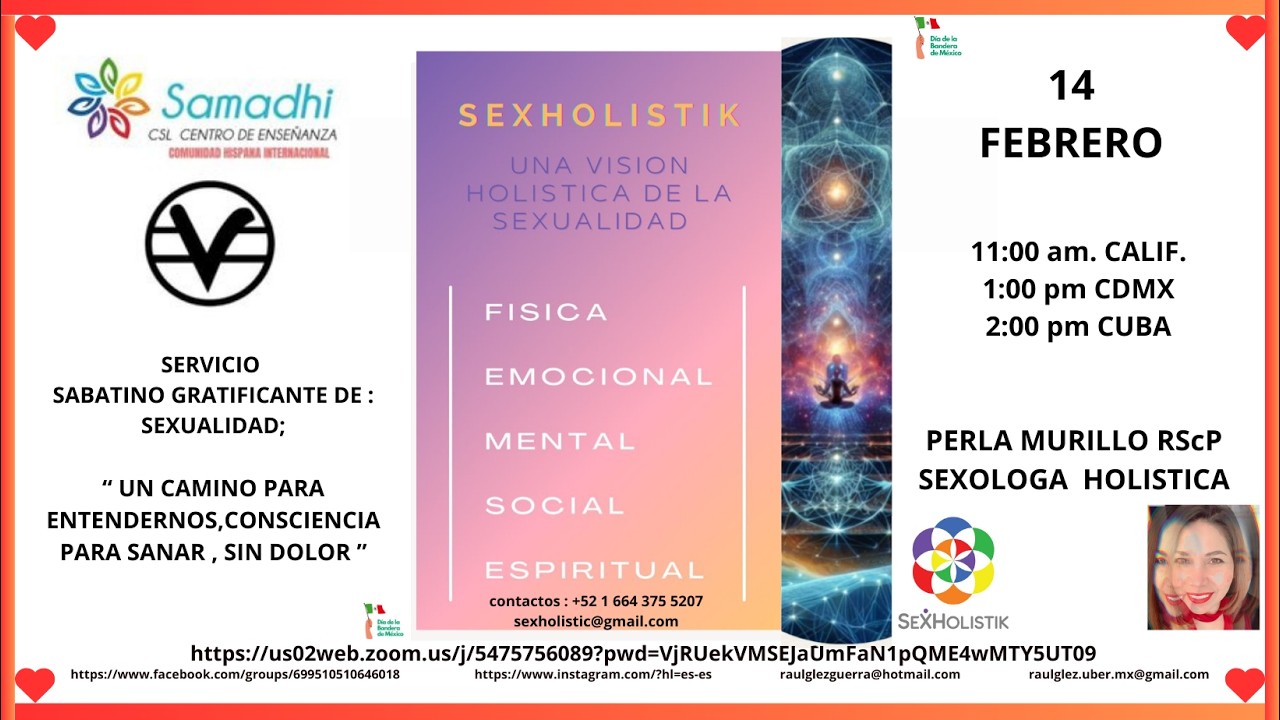 CSL Samadhi CE Servicio Sabatino de Sexualidad Un Camino para Entendernos con Consciencia  14Feb2026