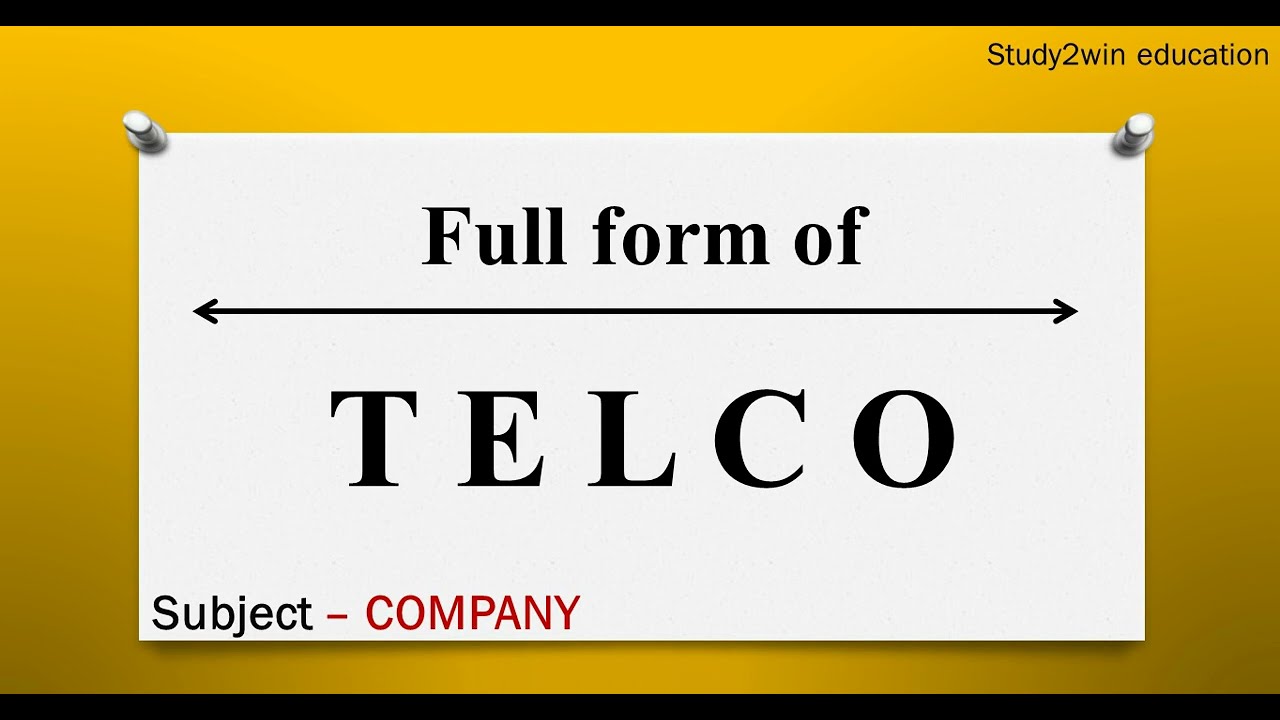 TELCO ka full form | Full form of TELCO in English  | Subject - Company