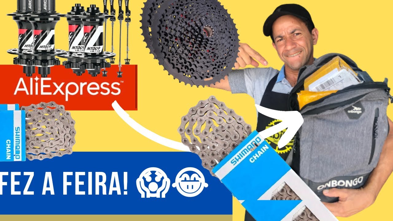 O cliente trouxe uma mala de peças do ALIEXPRESS.😱😂/upgrade na bike