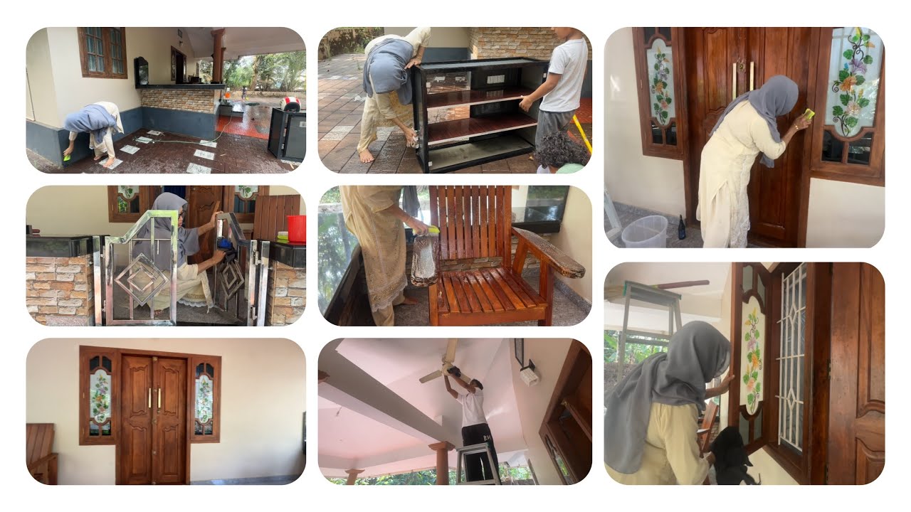 ഇന്ന് സിറ്റൗട്ട്  അടിച്ചു കഴുകി നനച്ചുളി day 3#Ramadan#deepcleaning #familyvlog #cleaning#നനച്ചുളി 