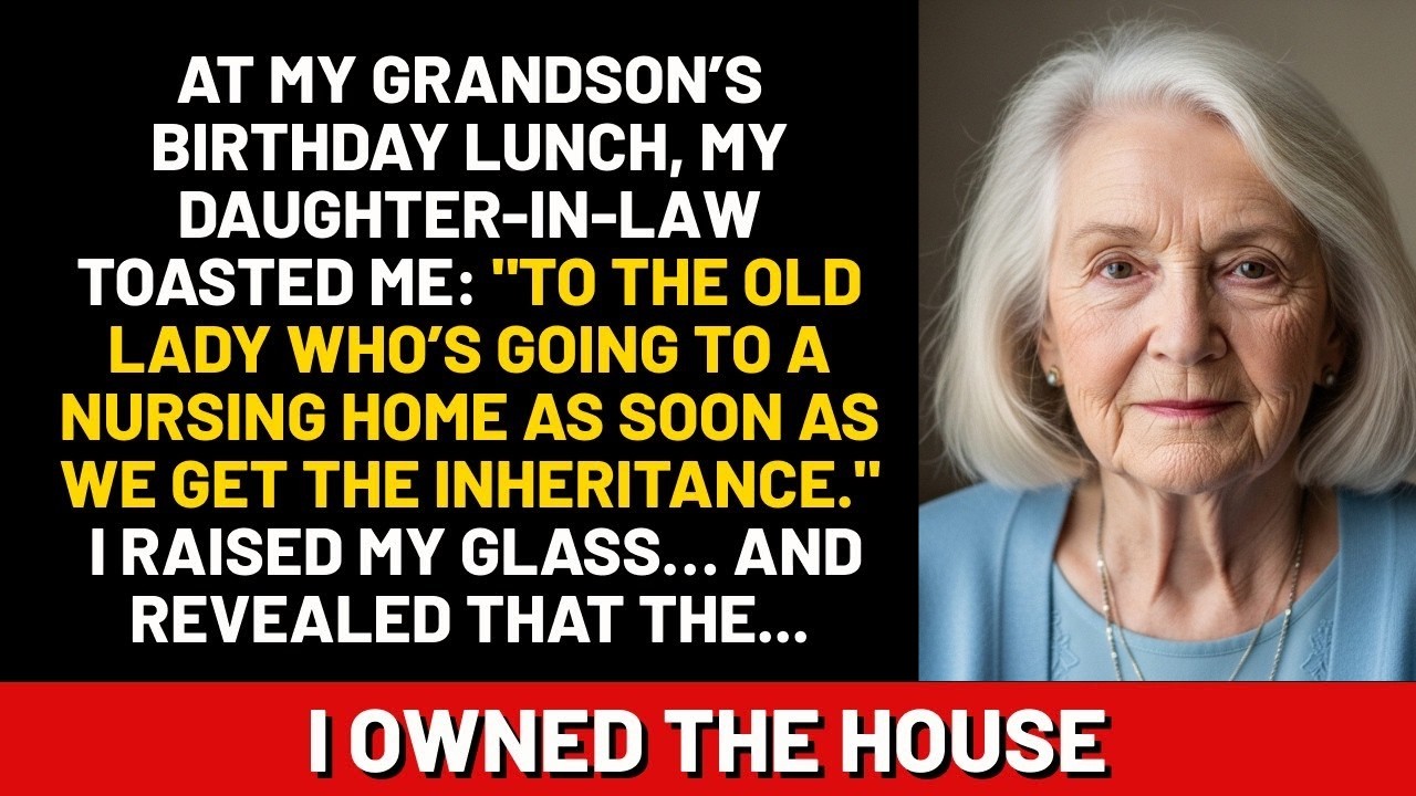 At my grandson’s birthday lunch, my daughter-in-law toasted me: 