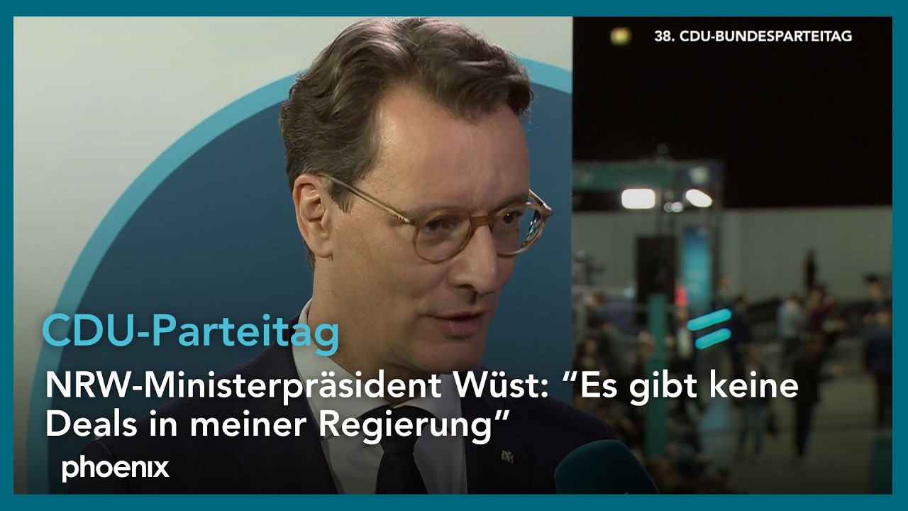 CDU-Parteitag: Interview mit Hendrik W&uuml;st (NRW-Ministerpr&auml;sident) | 21.02.26