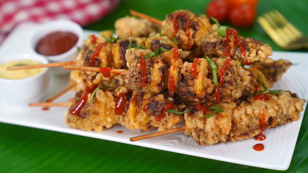 ফ্রায়েড বিফ সাসলিক /ক্রিস্পি বিফ কাঠি কাবাব | Fried Beef Shashlik, Beef Kathi Kabab recipe bangla