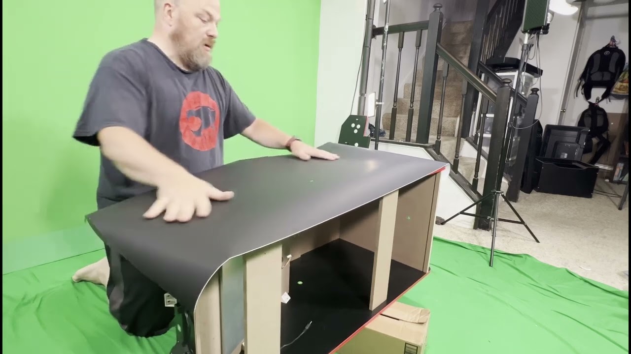 Wallpapering the Arcade1UP cabinet