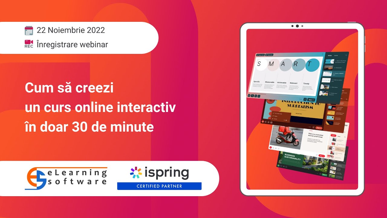 Webinar &bdquo;Cum să creezi un curs online interactiv &icirc;n doar 30 de minute&rdquo;