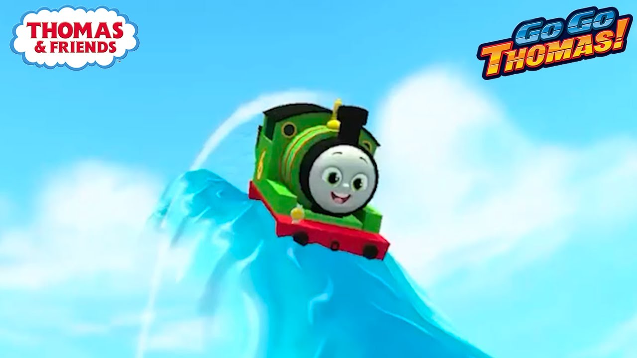 Thomas and Friends Go Go Thomas 🟢🟢Percy Uses Super Speed Water Booster to Win the Race! 湯馬仕小火車