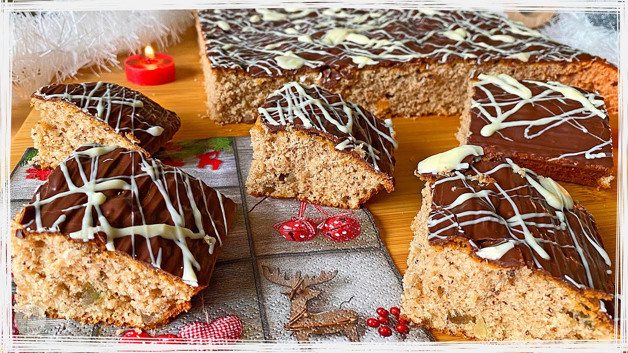 Lebkuchen vom Blech - einfach, in 10 Minuten ofenfertig